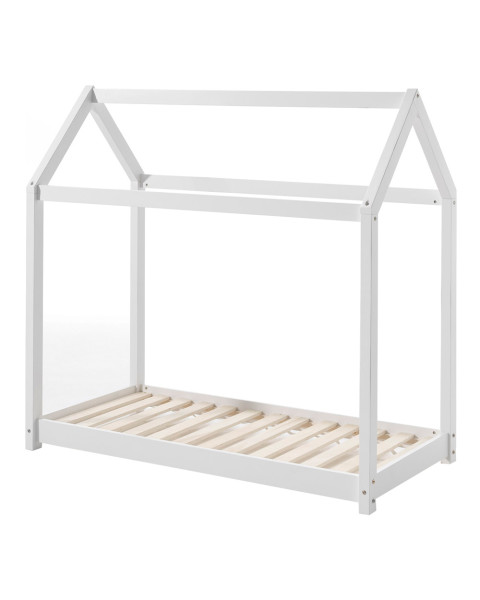 Lit cabane enfant blanc 70x140 • Lit Montessori VIPACK CABE7014