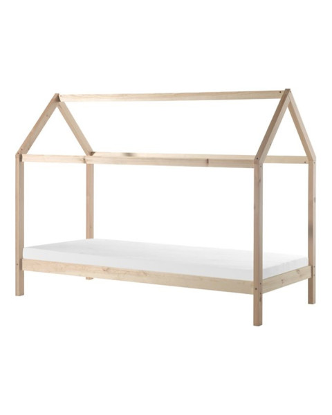 Lit cabane enfant en bois Dally LP naturel