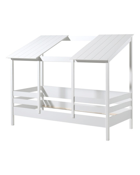 Lit en hauteur cabane House toit blanc HB900914 Vipack