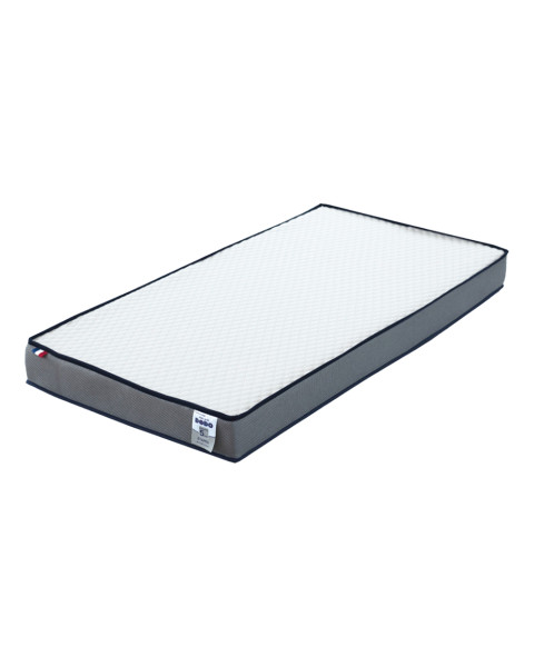 Matelas bébé double face 60x120 Etapes de Ptit Dodo, hypoallergénique, fabriqué en France, disponible chez Le Jurassien