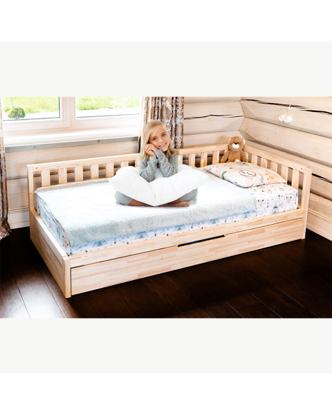 Lit gigogne enfant en bois de pin Classico 90x190 ou 90x200