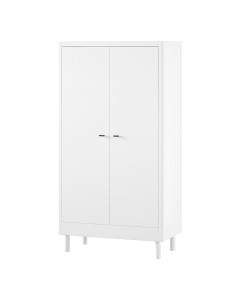 Armoire enfant Forrest blanche en hêtre, style contemporain, 2 portes battantes, disponible chez le Jurassien, marque Jaxx / Vipack.