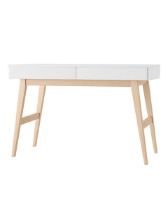 Bureau enfant au style Scandinave Swing bois et blanc Pinio