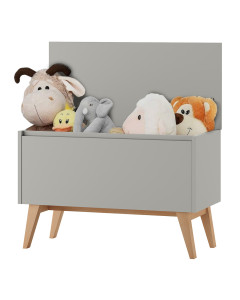 Coffre de rangement bois et gris chambre enfant Swing