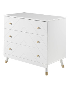 Commode blanche et dorée Billy de la marque Jaxx créée par Vipack