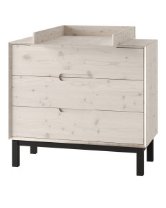 Commode avec plan à langer en pin massif de la série Country du fabricant Pinio