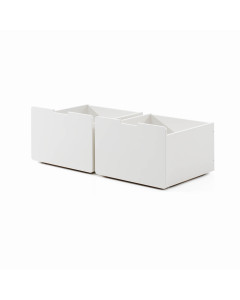 Duo tiroirs compact blanc