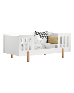 Lit au sol Montessori Smile blanc 70x140 - Jaxx par Vipack