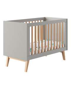 Lit bébé Swing de Pinio gris et bois 60x120