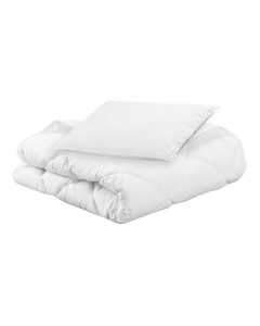 Pack couette et oreiller bébé en coton bio Blanc 100x140 cm - Mon P'tit Dodo - Literie naturelle Jurassien