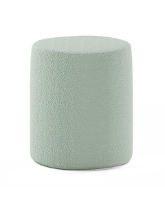 Pouf rond enfant en tissu bouclé vert - Collection Moon par Vipack