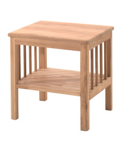 Table de chevet en chêne Forrest en bois foncé, élégante, pratique pour chambre enfant, par Jurassien et marque Vipack.