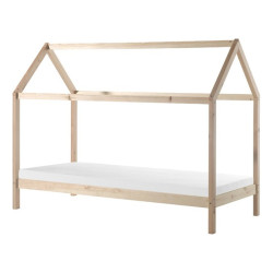 Lit cabane enfant en bois Dally LP naturel