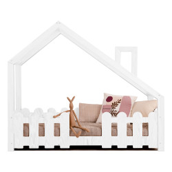 Lit Montessori Forme de Cabane blanc Dudu Kid – Adeko