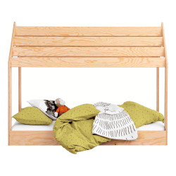 Lit cabane 90 cm de large pour matelas enfant 90x180 / 90x190 / 90x200 - SmartWood - Jurassien