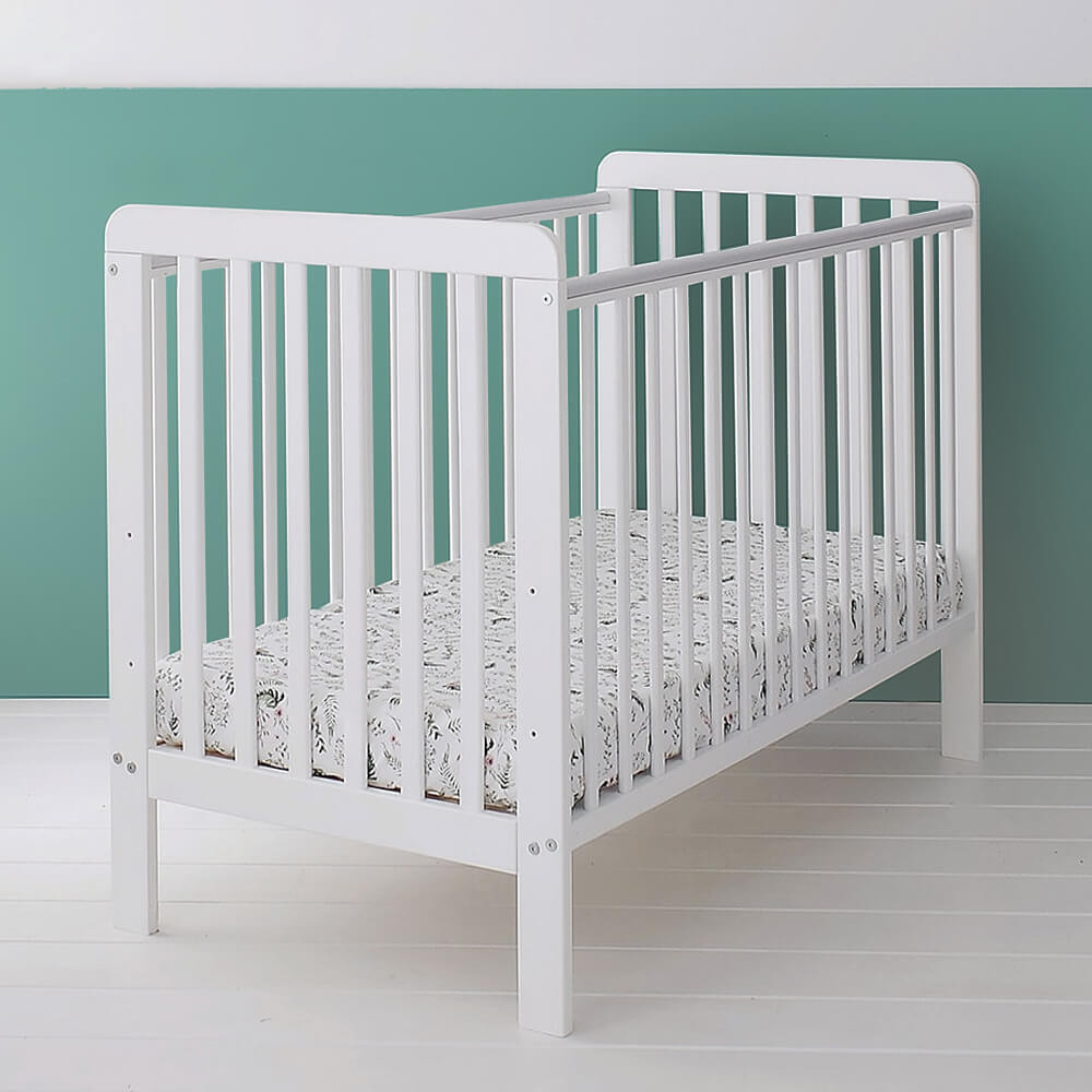 Lit De Bébé Blanc 60x120 Classic - Chambre bébé - Woodies