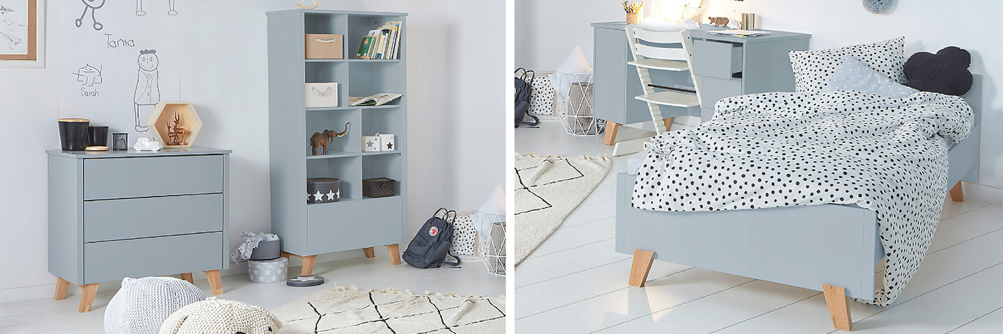 Mobilier enfant chambre Novelies grise Zara