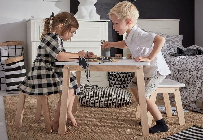 Table et chaise pensés pour les enfants