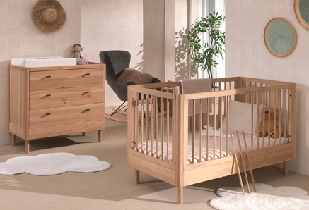 Collection de mobilier chambre bébé Forrest en chêne massif | Jaxx Vipack