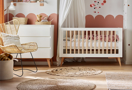 Chambre pour bébé Swing bois et blanc ou gris | Pinio