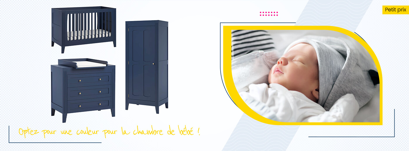 Chambre bébé de couleur pas cher - Mobilier coloré pour la chambre de bébé