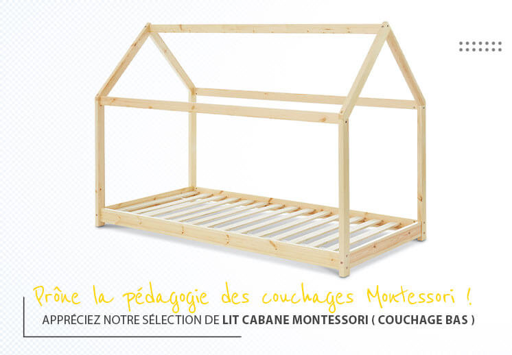 Collection de lits cabane Montessori pas chers - mobilier chambre enfant